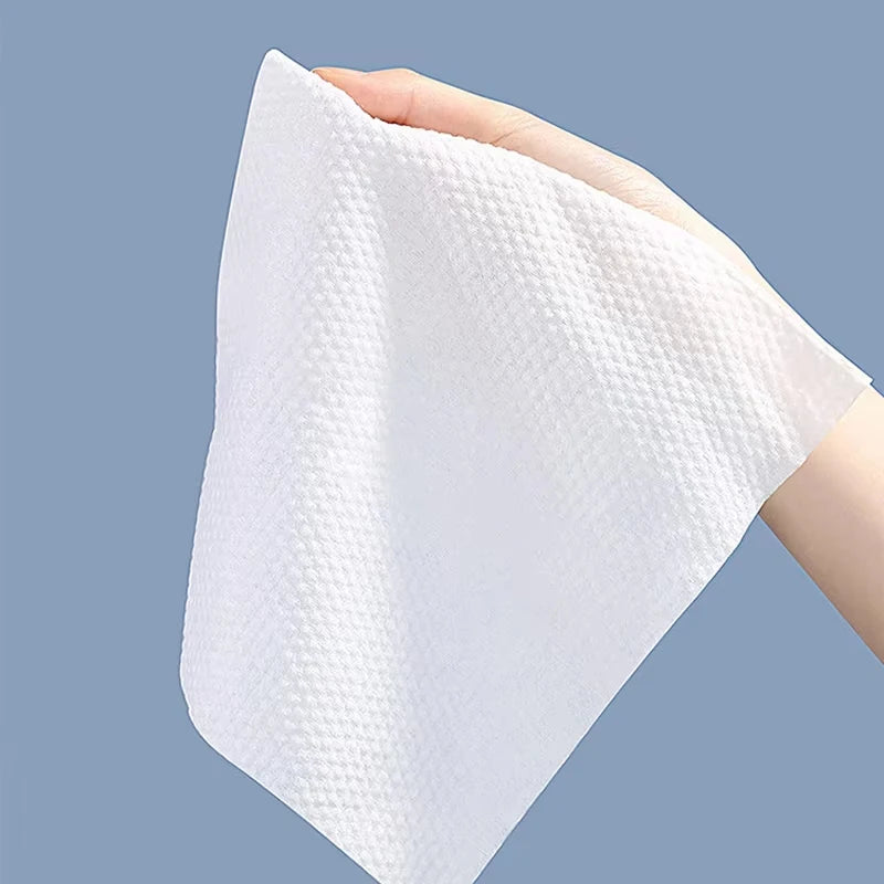 Disposable Face Towels, 50 Count | Soft XL Dry Wipes