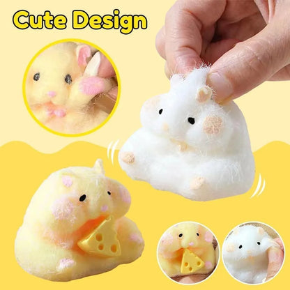 Squishy Hamster Stress Relief Toy | Cute Desktop Fidget Toy for Kids & Teens