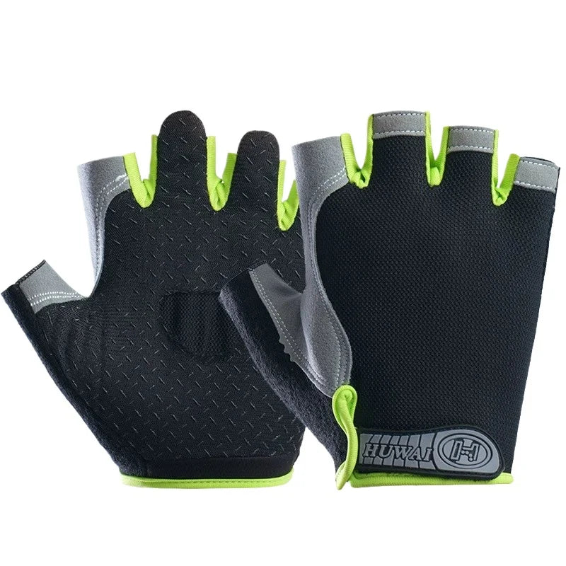 Workout Gloves for Men & Women – Non-Slip Weightlifting Gym Gloves, Breathable Fingerless Fitness Gloves for Training, Cycling & Bodybuilding