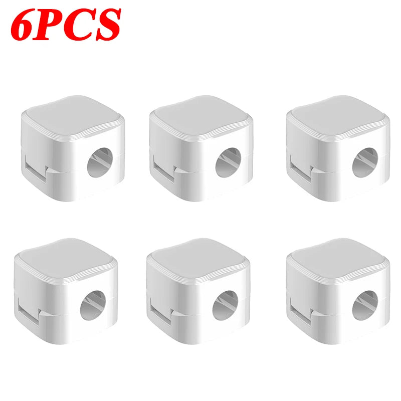 Magnetic Cable Clips | Adhesive Cord Organizer for Desk, Home & Office