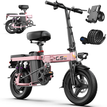 UPlee GS5 Folding Electric Bike – 740W Motor | 48V 15AH Battery | 20+ MPH Fat Tire Ebike for Adults