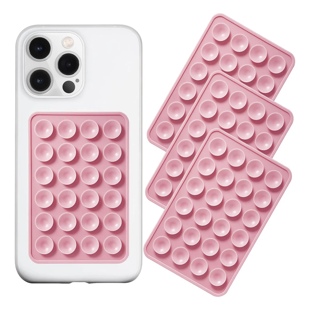 Double-Sided Suction Cup Phone Mount, Silicone Suction Phone Case Adhesive Sticky Phone Grip Hands-Free Phone Grip Phone Stand