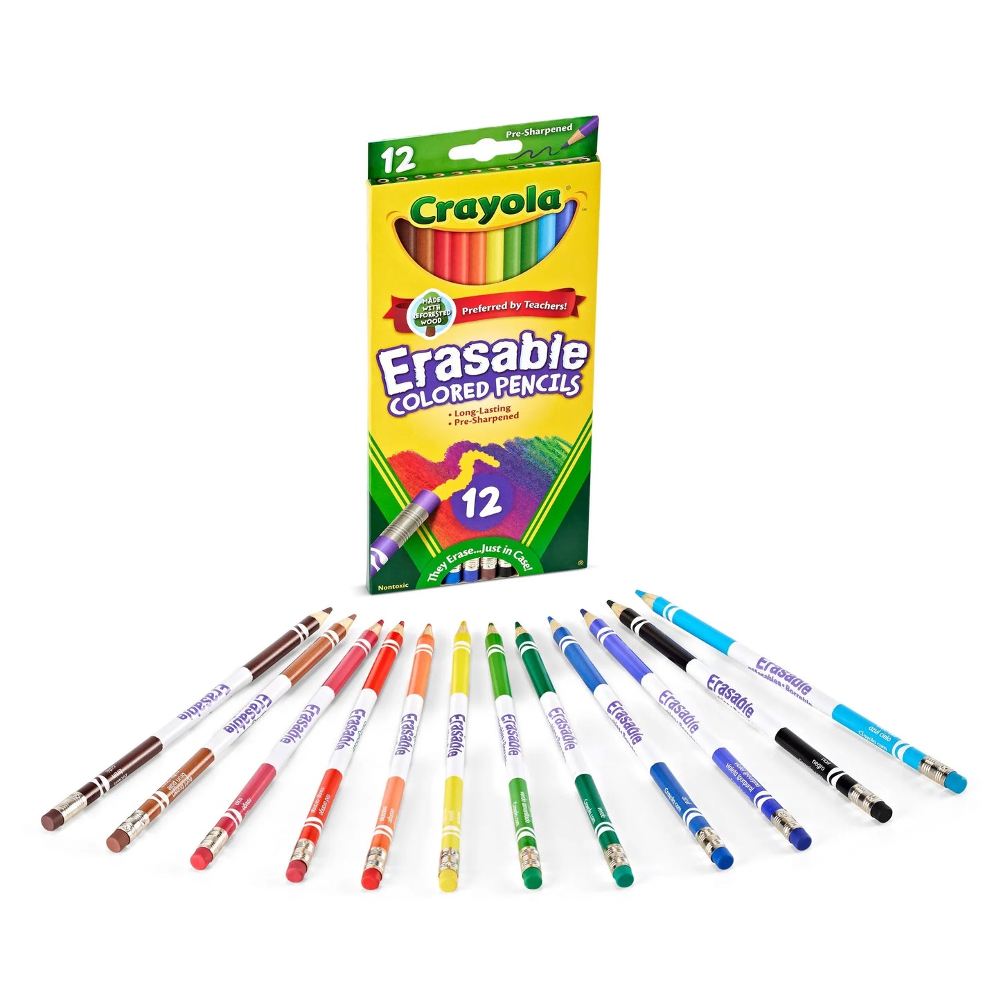 Crayola 24ct Erasable Colored Pencils — Pre-Sharpened, Vibrant Colors for Kids