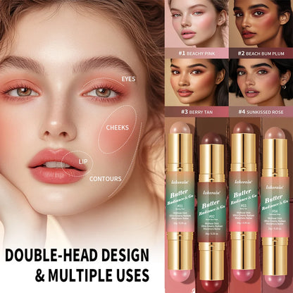 Butter Glow & Go Double-Headed Bronzer Blush Stick | Cheeks, Lips & Eyes