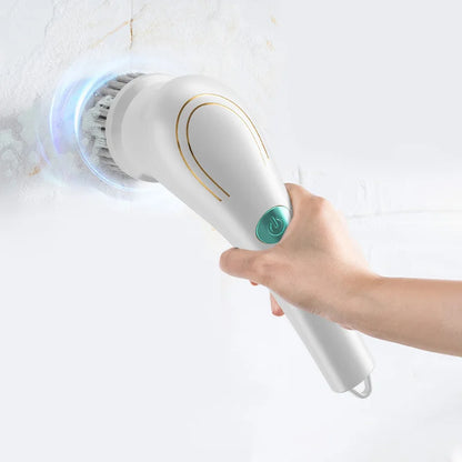 Automatic Cleaning Brush – Sponge Material, Powerful Stain Removal, Multiple Brush Heads, Handle