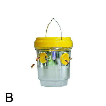 Solar Wasp Trap Waterproof Outdoor Hanging Trap Safe Non-Toxic Bee Hornet Traps Reusable Garden Fruit Fly Catcher