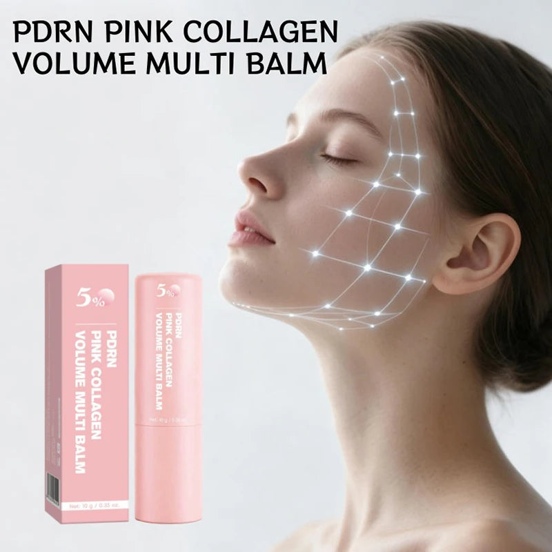 PDRN Pink Collagen Multi Balm Stick – Glass Skin Lip & Face Moisturizer | K-Beauty Firming Balm