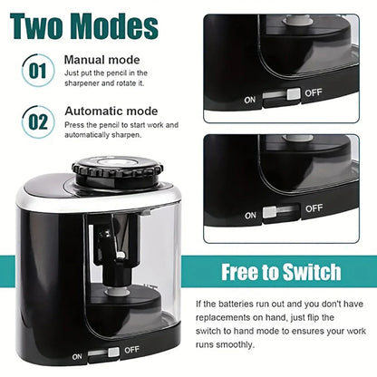 Electric Desktop Automatic Pencil Sharpener — Fast, Safe & Quiet for Students, School & Office