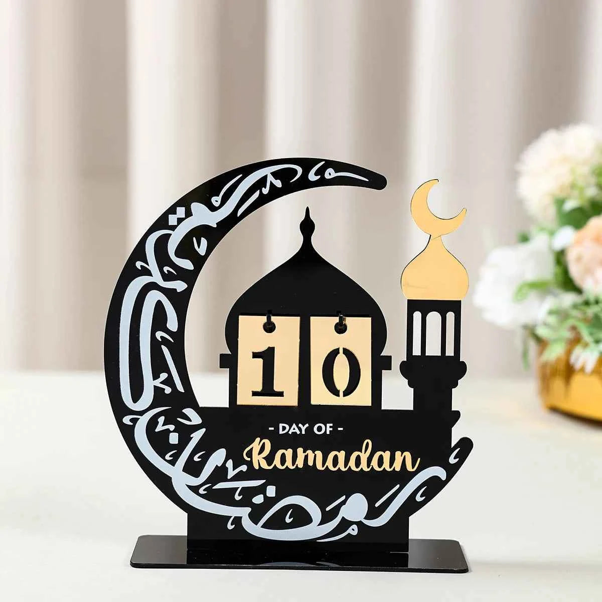 Ramadan Countdown Calendar Eid Mubarak Ornament Ramadan Decoration 2026 For Home Ramadan Kareem Islamic Muslim Party Decor Gifts
