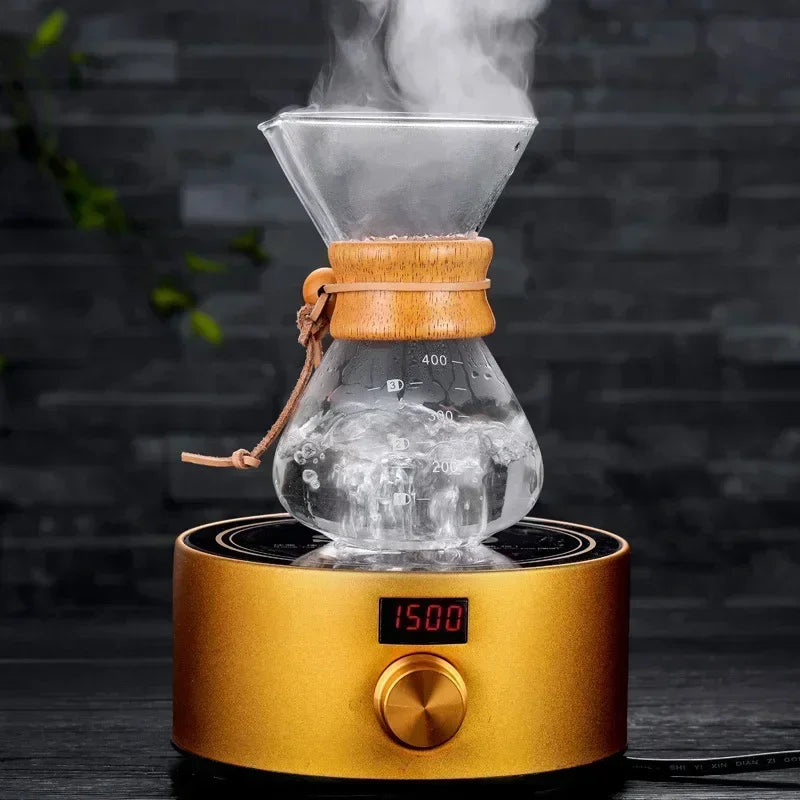 Pour Over Coffee Maker | Hand Glass Kettle with Stainless Steel Filter