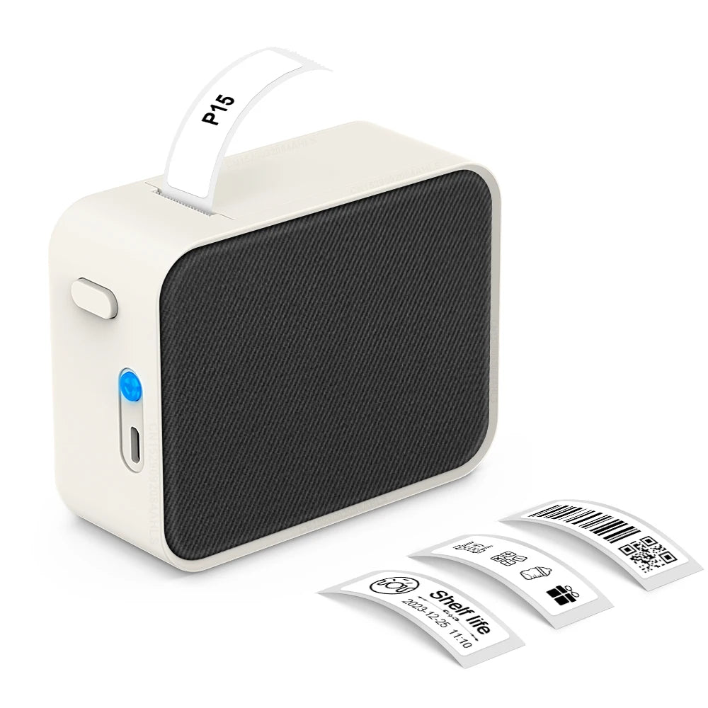 Marklife P15 Mini Bluetooth Label Printer — Portable Inkless Thermal Sticker Maker