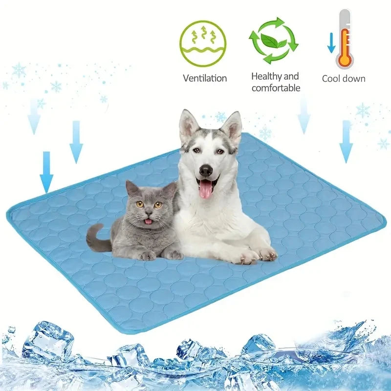 Pet Cooling Mat | Summer Ice Pad Blanket for Dogs & Cats | XS to 2XL