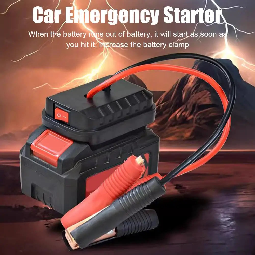 Car Lithium Battery Converter Charger Clip Auto Igniter Jump Starter For Makita Booster Cable Adapter Emergency Power DIY Tools