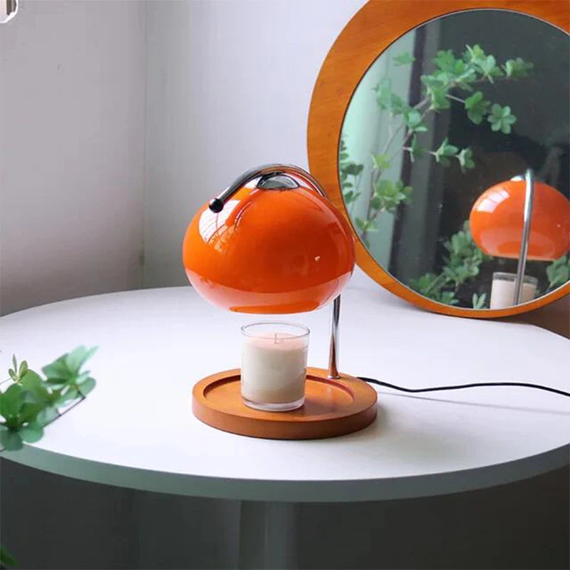 Table Lamp Aromatherapy Candlestick Lamp Bedroom Bedside Atmosphere Retro Glass Desk Lamp Study Office Home Candle Warmers Lamp