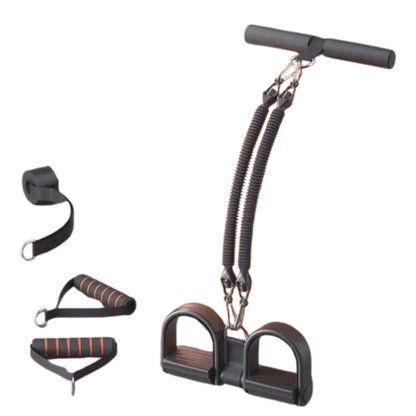 Pedal Pull-Up Sit-Up Trainer | Heavy-Duty Resistance Rope 50/75/100 lbs