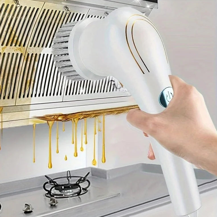 Automatic Cleaning Brush – Sponge Material, Powerful Stain Removal, Multiple Brush Heads, Handle