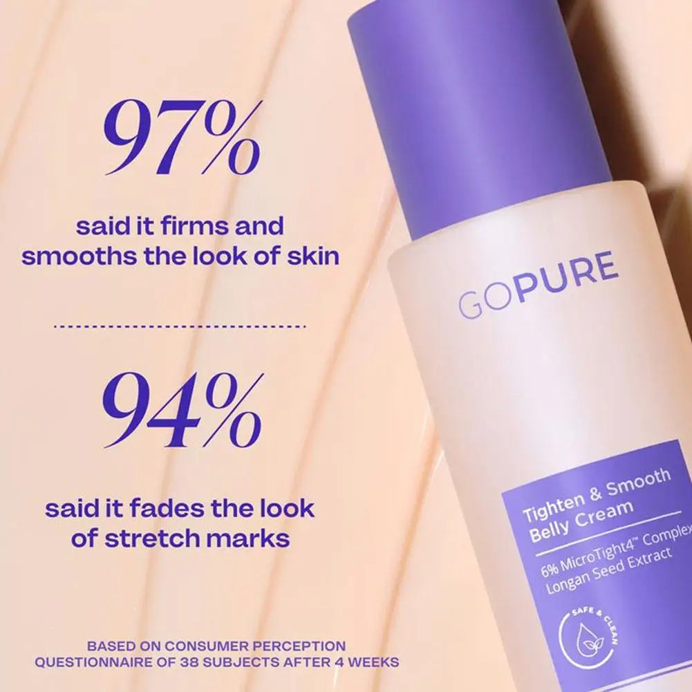 goPure Firming Belly Cream – Tighten, Smooth & Reduce Stretch Marks (125ml)