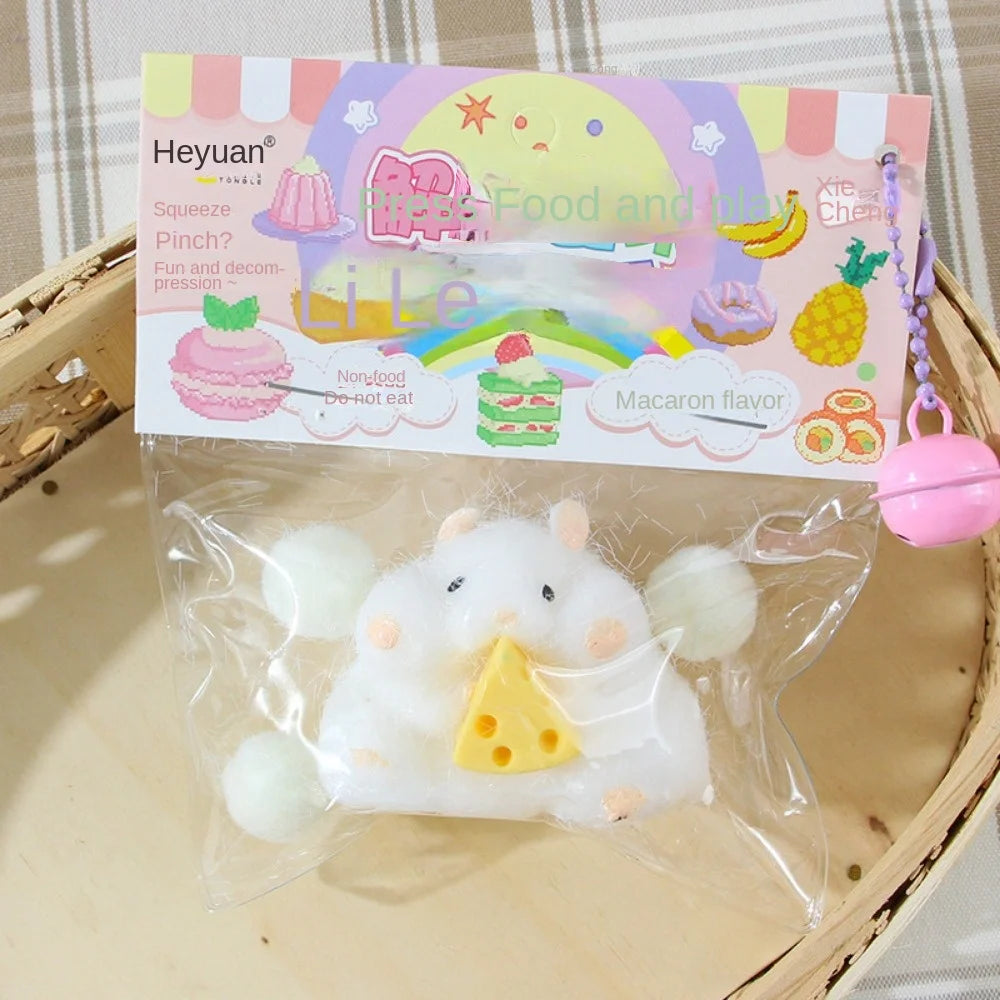 Squishy Hamster Stress Relief Toy | Cute Desktop Fidget Toy for Kids & Teens