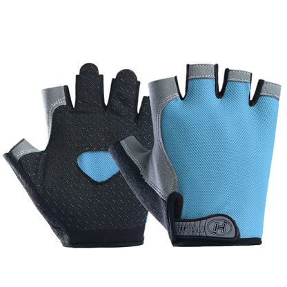 Workout Gloves for Men & Women – Non-Slip Weightlifting Gym Gloves, Breathable Fingerless Fitness Gloves for Training, Cycling & Bodybuilding