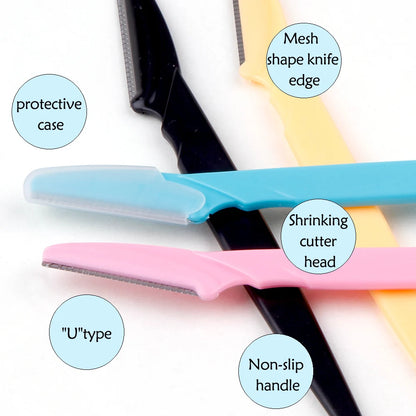 3/4/10Pcs Eyebrow Trimmer Face Blade Shaver