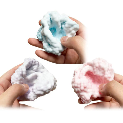 Glitter Dumpling Stress Ball Toy with Smile Face Unique Steamer Base Squeezable Dough Ball Birthday Gift for Girl Boy Adult