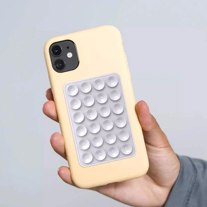 Double-Sided Suction Cup Phone Mount, Silicone Suction Phone Case Adhesive Sticky Phone Grip Hands-Free Phone Grip Phone Stand