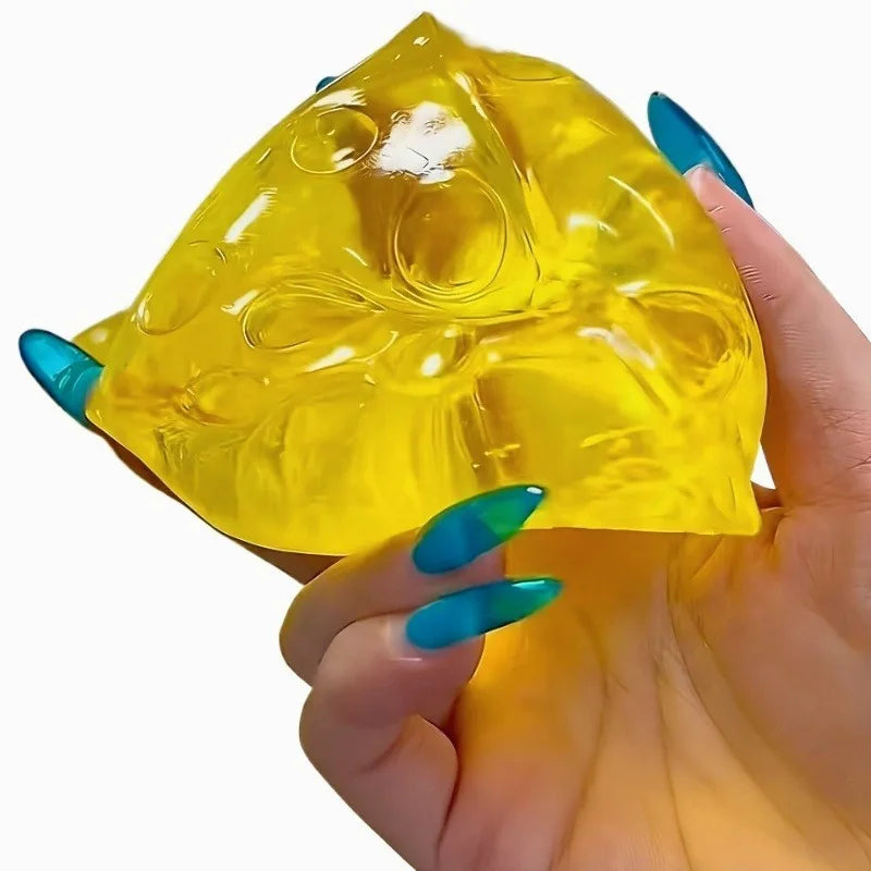 Squishy Honey Cheese Square Fidget Toy – Super Soft Mochi Stress Relief Squeeze Toy