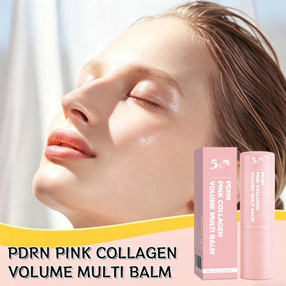 PDRN Pink Collagen Multi Balm Stick – Glass Skin Lip & Face Moisturizer | K-Beauty Firming Balm