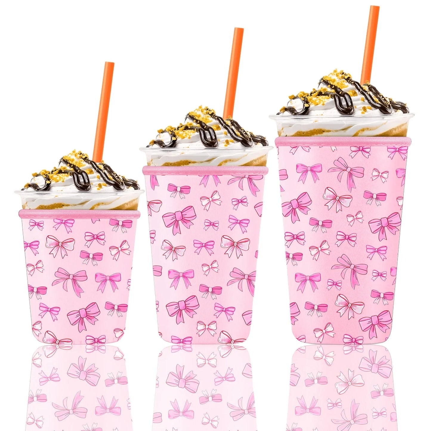 Reusable Iced Coffee Cup Sleeves (3-Pack) | Fits 16–32oz Cups | Stanley, Starbucks & More