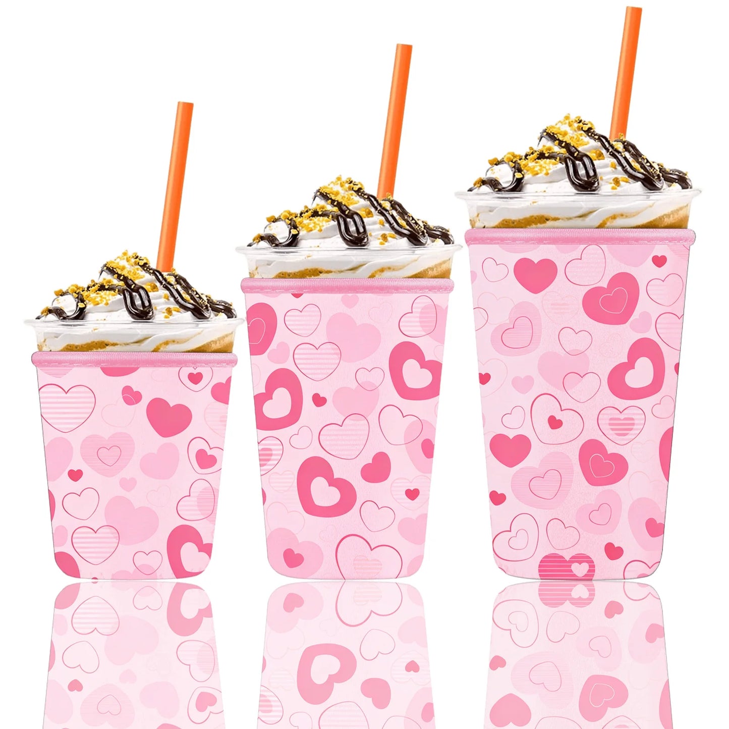 Reusable Iced Coffee Cup Sleeves (3-Pack) | Fits 16–32oz Cups | Stanley, Starbucks & More