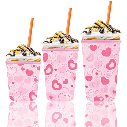 Reusable Iced Coffee Cup Sleeves (3-Pack) | Fits 16–32oz Cups | Stanley, Starbucks & More