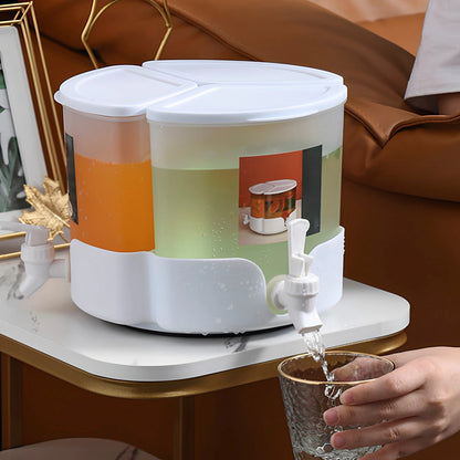 3-in-1 Beverage Dispenser | 5.1L Large Capacity Water Pitcher with 360° Rotating Spout | Iced Tea, Coffee & Cold Drinks