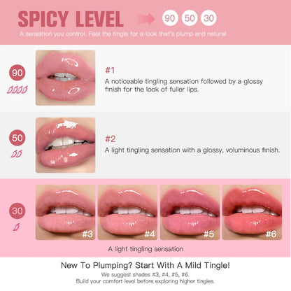 Lip Plumper Gloss | Hyaluronic Acid & Jojoba Oil | Fuller Lips Instantly | 6 Shades