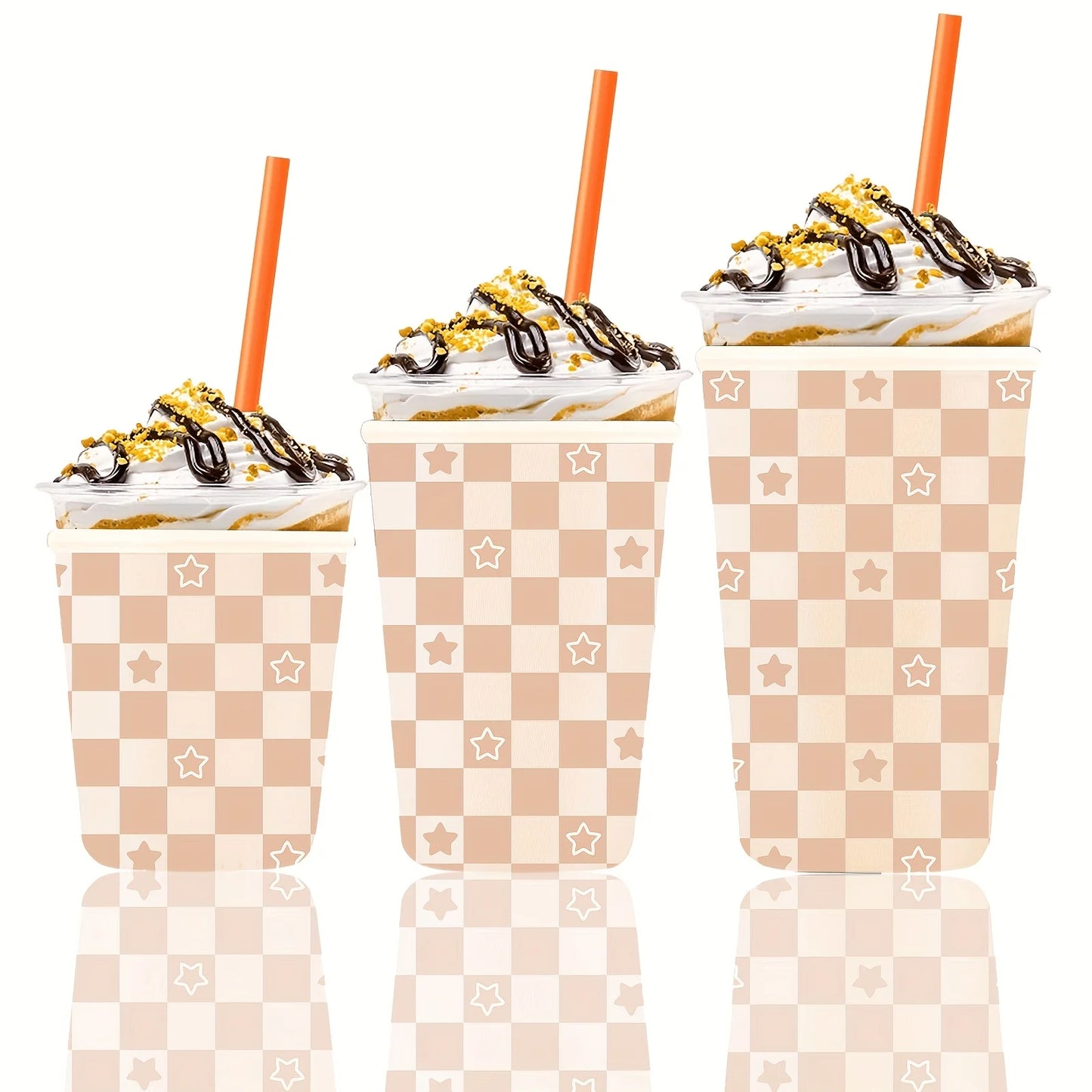 Reusable Iced Coffee Cup Sleeves (3-Pack) | Fits 16–32oz Cups | Stanley, Starbucks & More