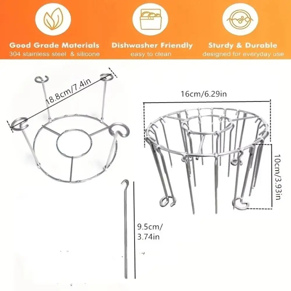 Vertical Skewer Grill Rack | Stainless Steel BBQ & Air Fryer Stand | 12, 24 or 49 Skewers