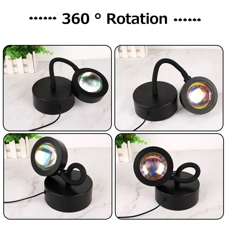 Smart Sunset Projector Lamp – RGB LED Night Light with App & Remote Control
