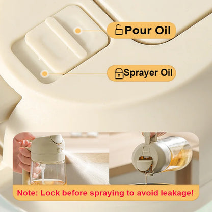 2-in-1 500ml Oil Spray Bottle Dispenser
