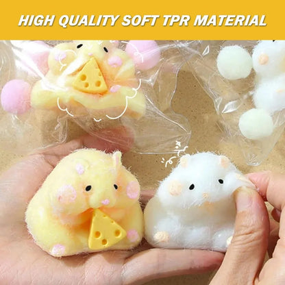 Squishy Hamster Stress Relief Toy | Cute Desktop Fidget Toy for Kids & Teens