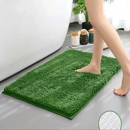 Luxury Chenille Bath Rug, Extra Soft and Absorbent Shaggy Bathroom Mat Rugs, Machine Washable, PVC Non-Slip Plush Carpet Runner