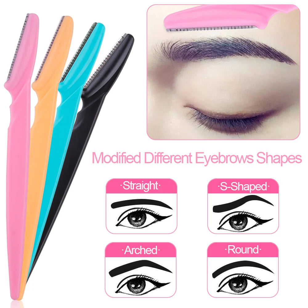 3/4/10Pcs Eyebrow Trimmer Face Blade Shaver