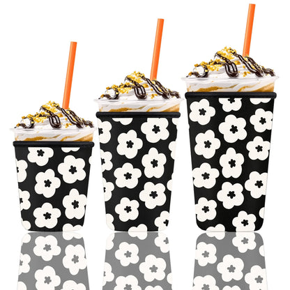 Reusable Iced Coffee Cup Sleeves (3-Pack) | Fits 16–32oz Cups | Stanley, Starbucks & More