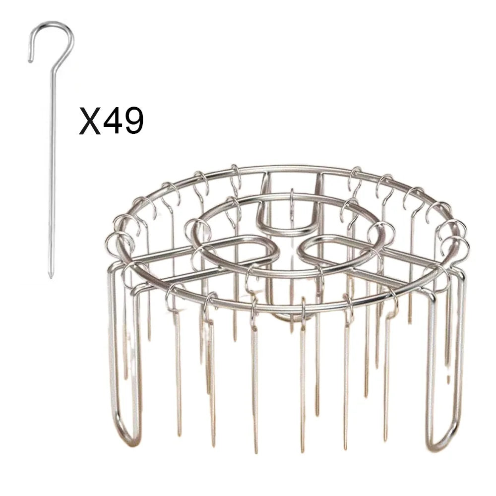 Vertical Skewer Grill Rack | Stainless Steel BBQ & Air Fryer Stand | 12, 24 or 49 Skewers
