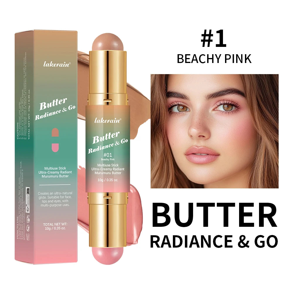 Butter Glow & Go Double-Headed Bronzer Blush Stick | Cheeks, Lips & Eyes