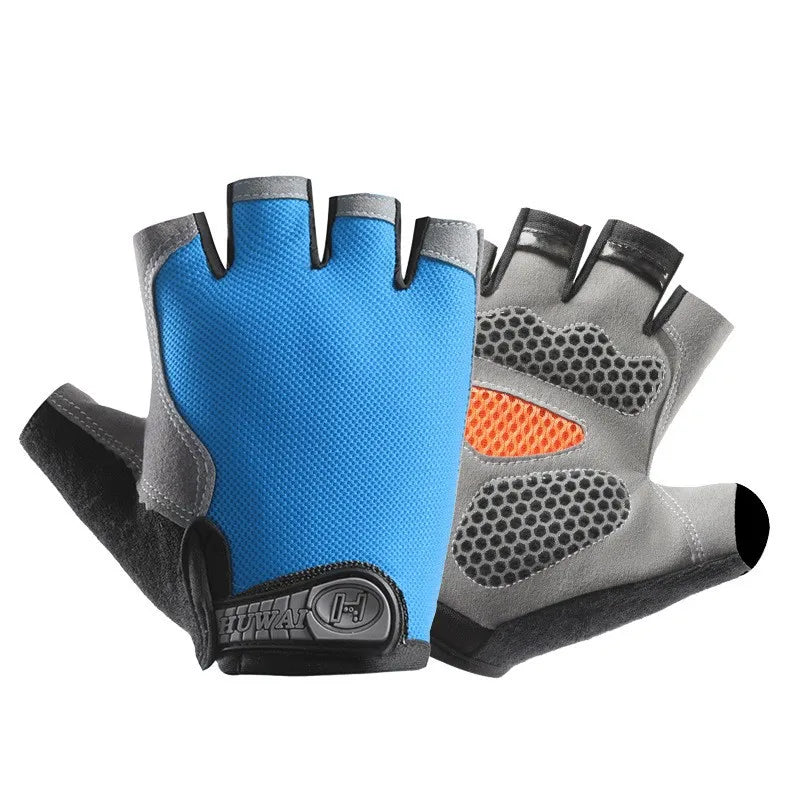 Workout Gloves for Men & Women – Non-Slip Weightlifting Gym Gloves, Breathable Fingerless Fitness Gloves for Training, Cycling & Bodybuilding