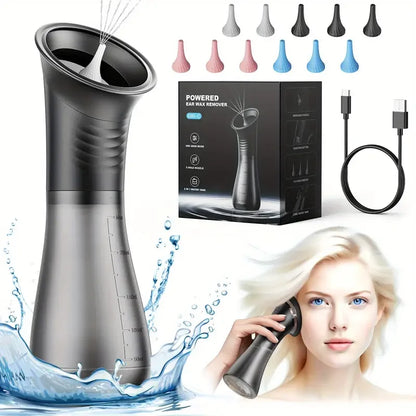 Electric Ear Wax Removal Kit | Dual-Tank Ear Irrigation System with LED Display