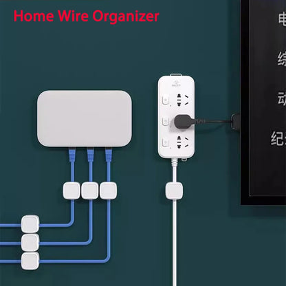 Magnetic Cable Clips | Adhesive Cord Organizer for Desk, Home & Office