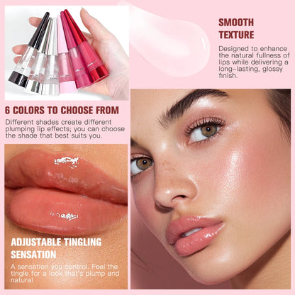 Lip Plumper Gloss | Hyaluronic Acid & Jojoba Oil | Fuller Lips Instantly | 6 Shades