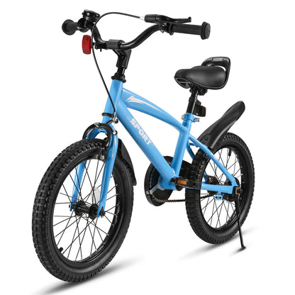 16 Inch Kids Bike with Training Wheels & Kickstand | Adjustable Seat & Handlebar | Ages 4-8 | Boys & Girls Bicycle