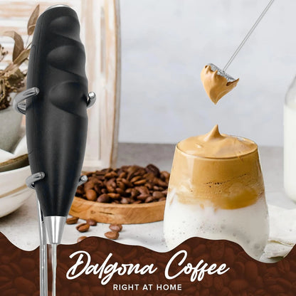 Milk Frother Handheld Foam Maker For Latte Mini Whisk Coffee Cappuccino Frappe Matcha Hot Chocolate Drink Mixer