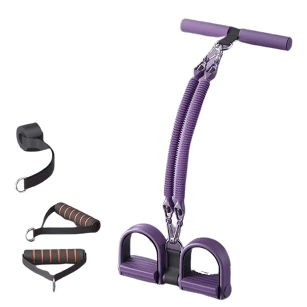 Pedal Pull-Up Sit-Up Trainer | Heavy-Duty Resistance Rope 50/75/100 lbs